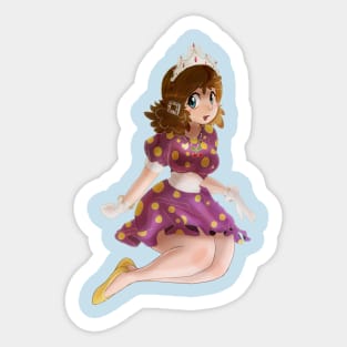 Polk-a-dot Purple Dress Princess Sticker